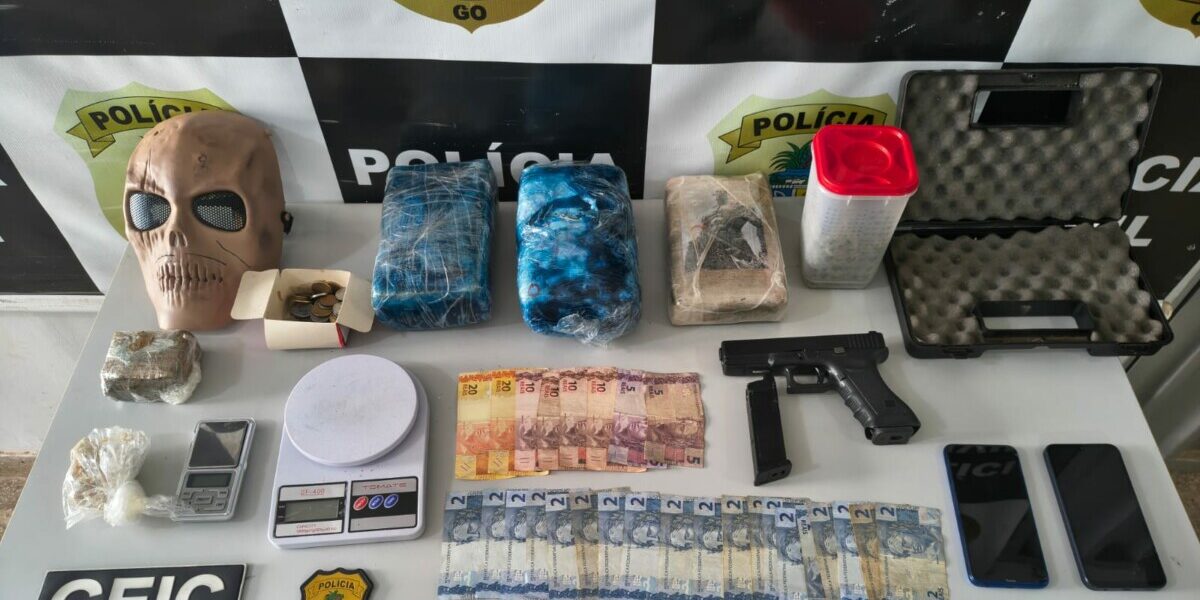 PCGO e PMGO prendem em flagrante dupla por tráfico de droga em São Luís de Montes Belos