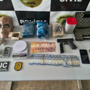 PCGO e PMGO prendem em flagrante homem por tráfico de droga em São Luís de Montes Belos