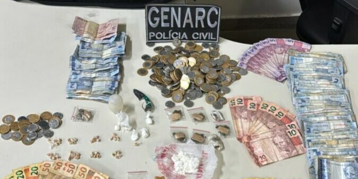 PCGO prende mãe e filho por tráfico de drogas em Águas Lindas
