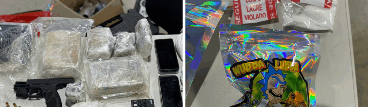 PCGO prende três suspeitos e apreende grande quantidade de drogas e arma de fogo em condomínio no Bairro Eldorado, em Goiânia