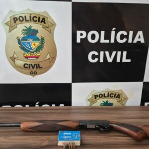 Polícia Civil prende homem por porte ilegal de arma de fogo em Orizona