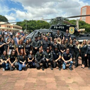 Governo de Goi&aacute;s entrega novo helic&oacute;ptero &agrave; Pol&iacute;cia Civil em solenidade oficial