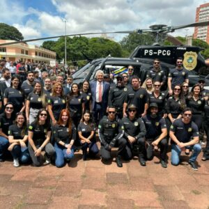 Governo de Goi&aacute;s entrega novo helic&oacute;ptero &agrave; Pol&iacute;cia Civil em solenidade oficial