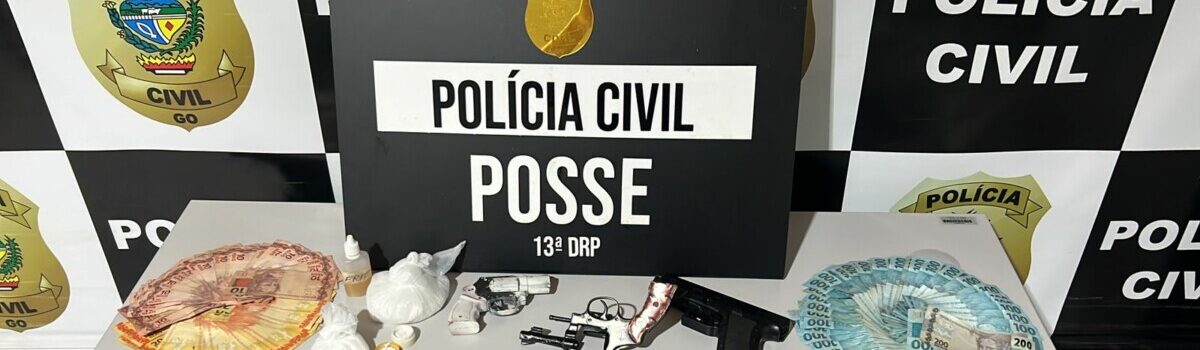 PCGO prende família em Posse por tráfico de drogas, associação para o tráfico e posse irregular de arma de fogo