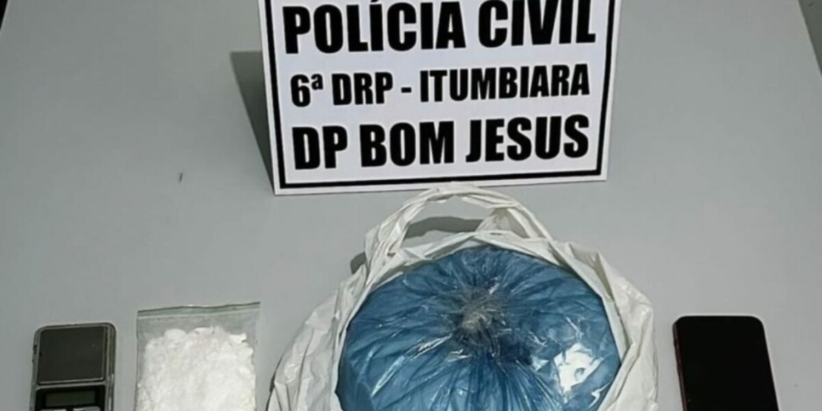 PCGO prende homem por tráfico de drogas em Bom Jesus de Goiás