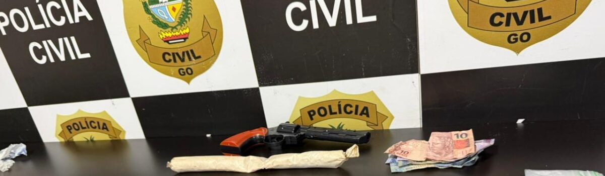 PCGO prende homem por ameaça à ex-companheira e por tráfico de drogas, em Valparaíso de Goiás