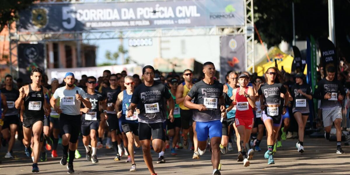 PCGO promove 5ª Corrida da Polícia Civil de Formosa e arrecada cinco toneladas de alimentos