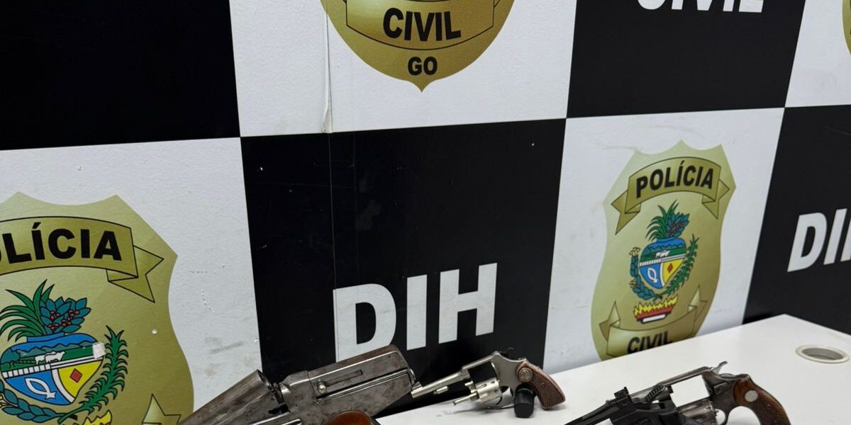 Polícia Civil apreende armas e munições escondidas por grupo de criminoso investigado por homicídios em Goiânia