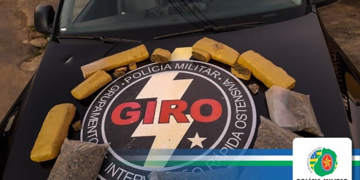 GIRO prende traficante com vários tabletes de maconha no Jardim da Luz, em Goiânia