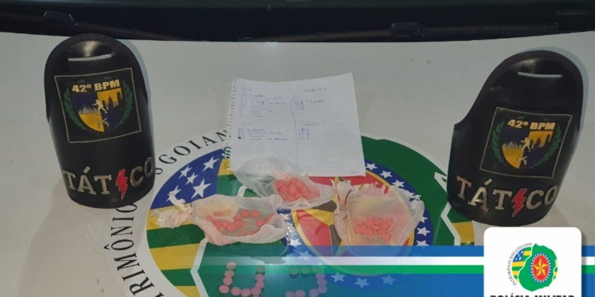 Traficante é preso durante patrulhamento no setor Jardim Curitiba, em Goiânia-GO