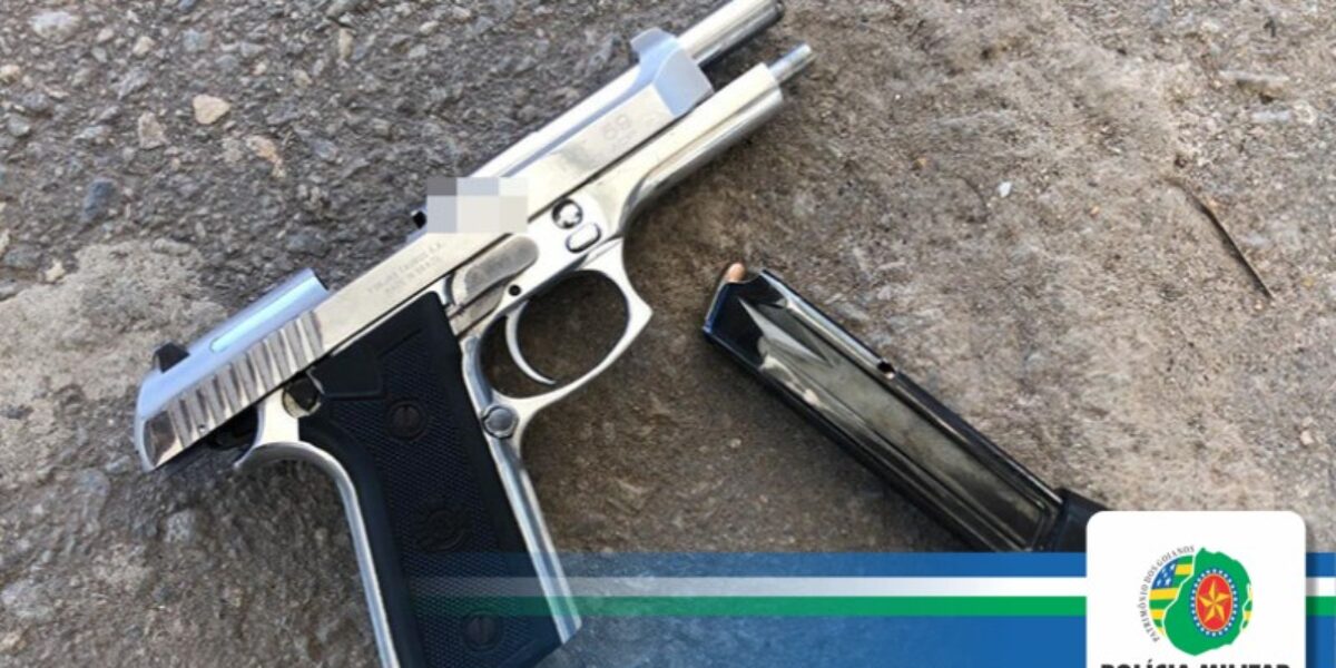 9º BPM prende em flagrante infrator que estava portando arma de fogo ilegal, na Região Norte de Goiânia