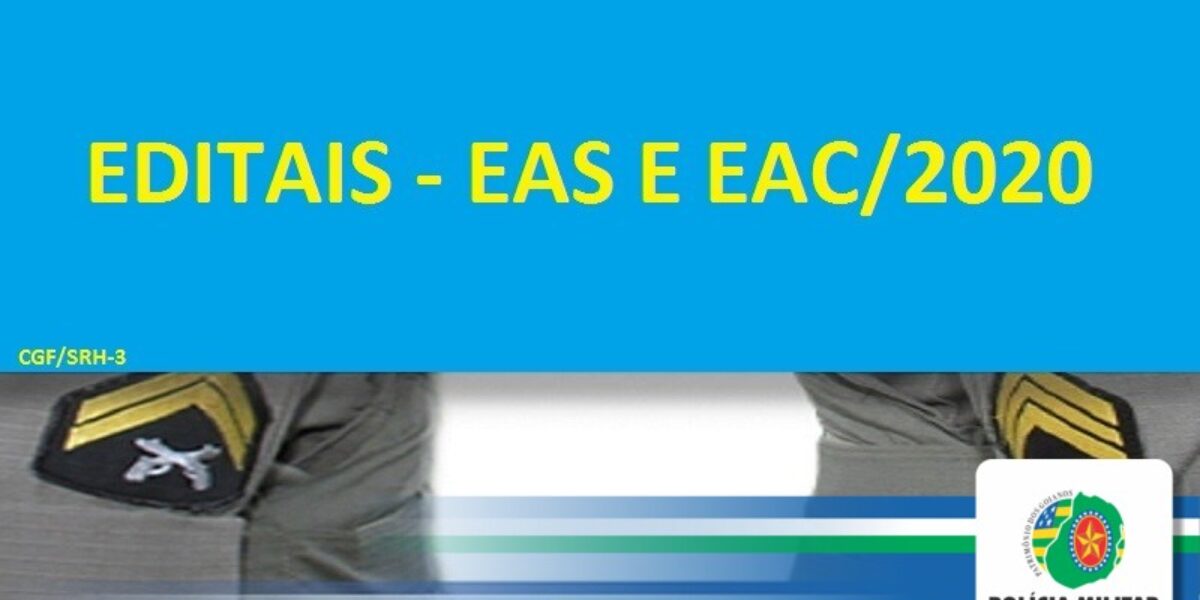 Atenção!Editais Retificados, referentes ao  EAS 4ª ,5ª e 6ª Turma e EAC 3ª, 4ª e 5ª Turma/2020