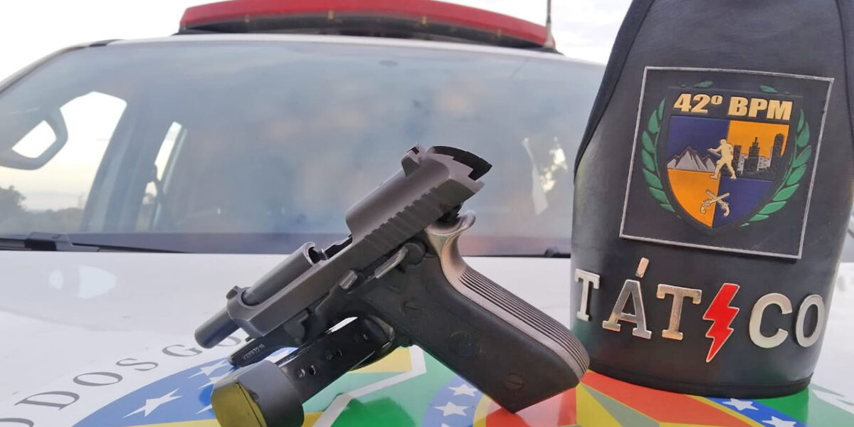 Denúncia leva a abordagem de homem armado na região metropolitana de Goiânia-GO