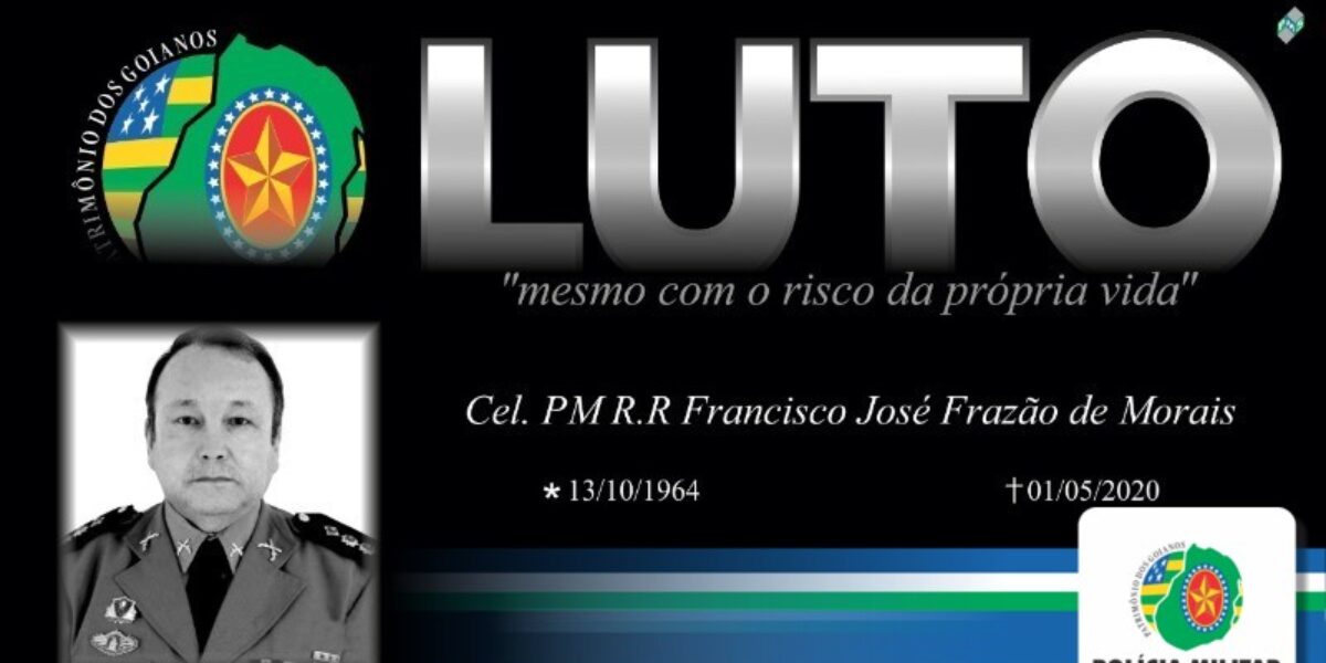 Nota de falecimento: Cel RR Francisco José Frazão de Morais