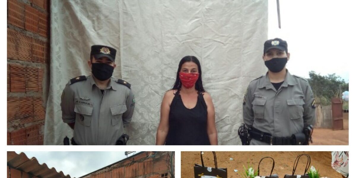 PMs compram bolo, doces e salgados para alegria de aniversariante de 7 anos