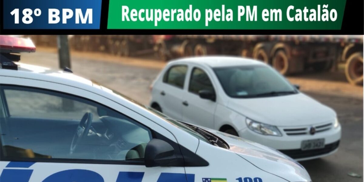 Em patrulhamento, militares encontram veículo produto de furto da madrugada desta segunda