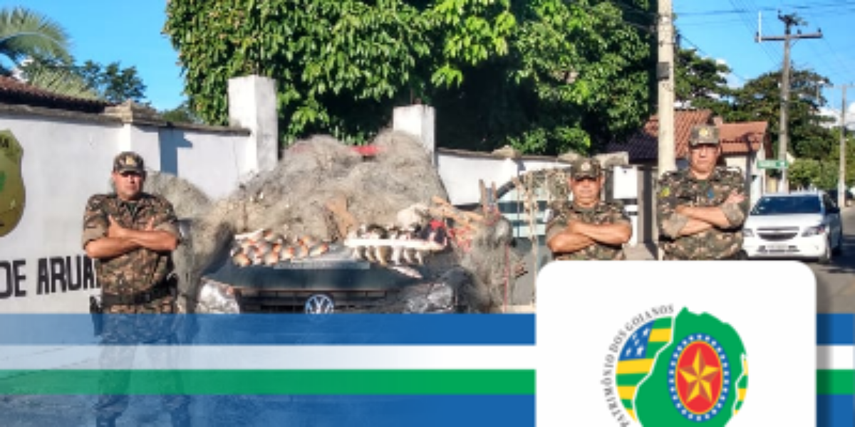 Batalhão Ambiental  no combate a pesca predatória em Aruanã.