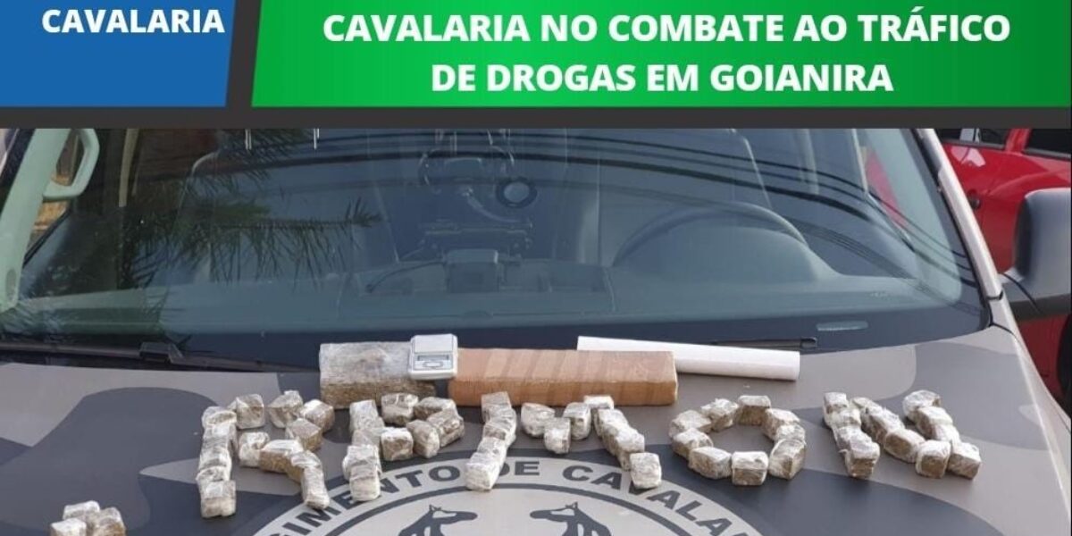 Cavalaria prende suspeito de tráfico de drogas em Goiandira-GO