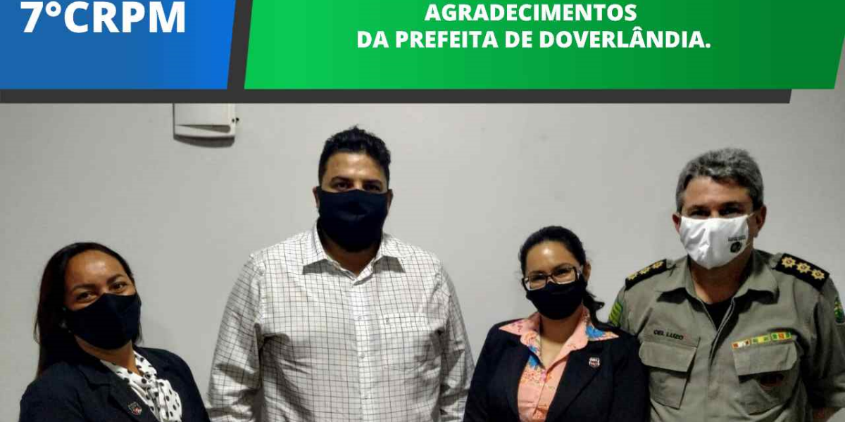 Comandante do 7º CRPM recebe agradecimentos da prefeitura de Doverlândia-GO