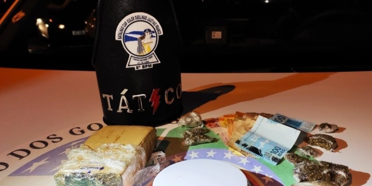 Contra o tráfico de drogas e a receptação: 8º BPM apreendeu ilícitos na última segunda-feira