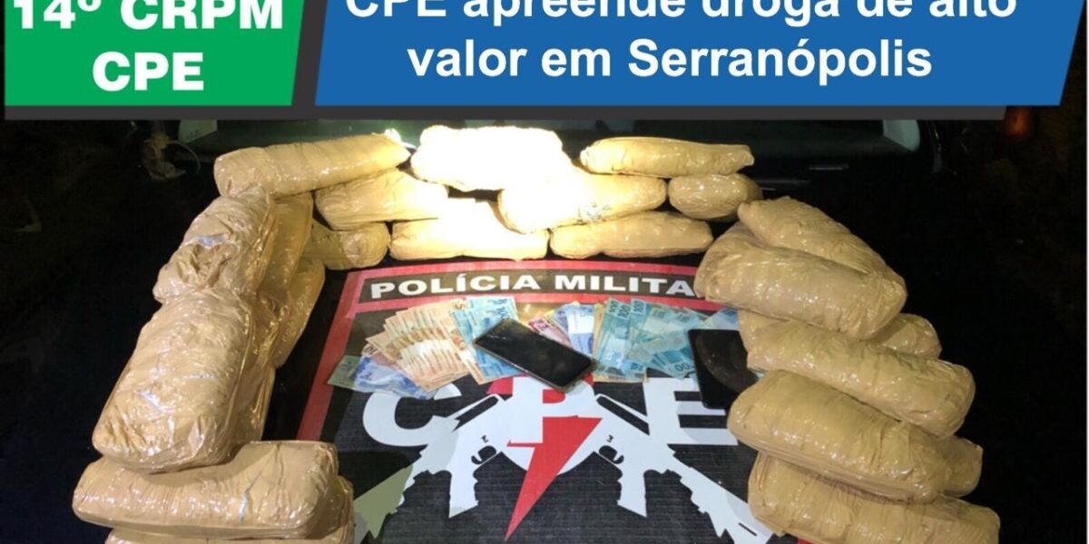 CPE prende três indivíduos com carregamento de drogas avaliado em R$100.000,00