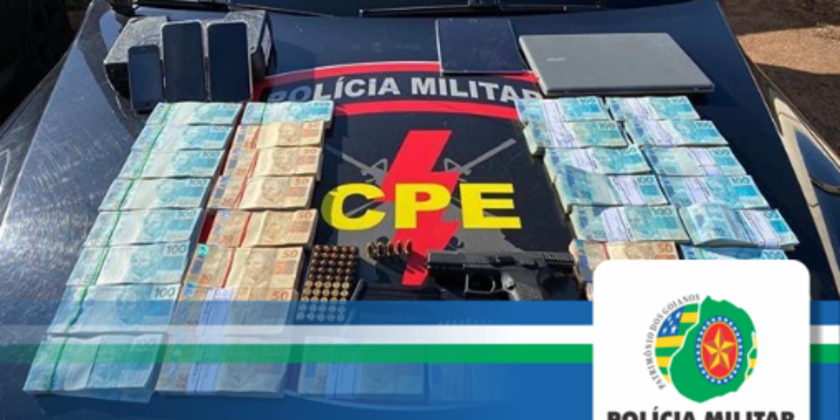 Policia Militar prende casal e apreende quase R$ 300.000,00 em dinheiro.