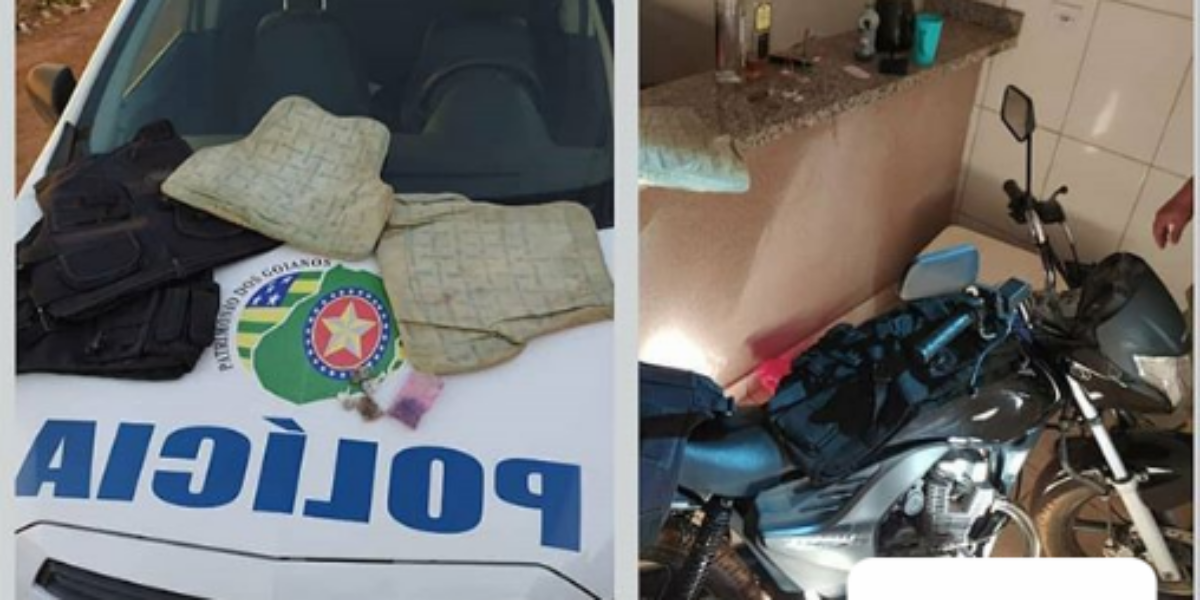 Policiais militares em Aragoiânia prendem homem que fugiu de abordagem policial.