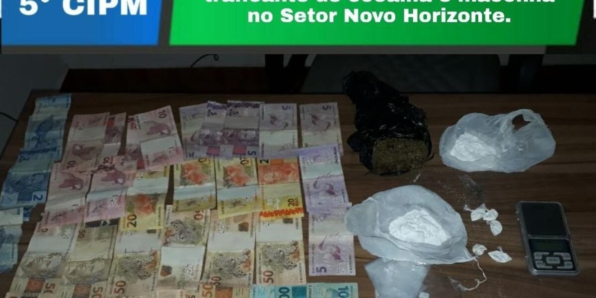 PMGO prende suspeito de tráfico de drogas em Acreúna-GO