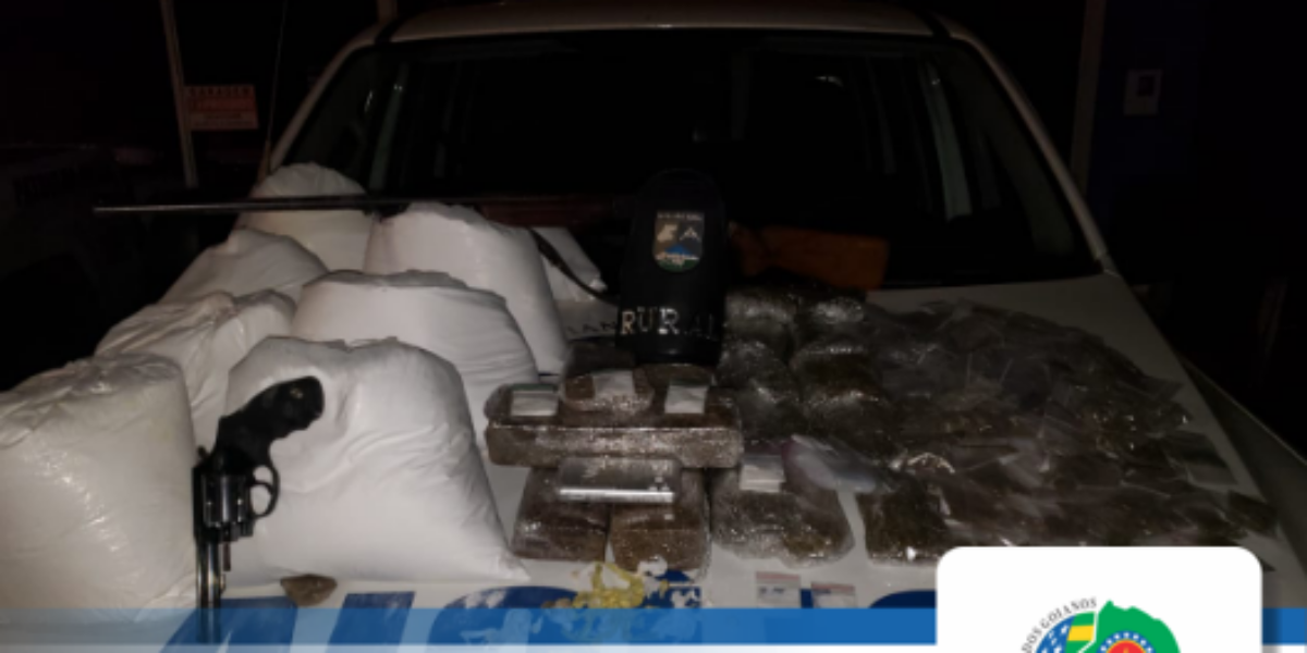 Polícia militar combate fortemente o tráfico de entorpecentes em Goiás.