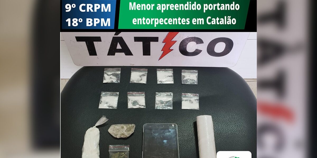 Tráfico: Policiais militares do 18ºBPM apreendem menor infrator