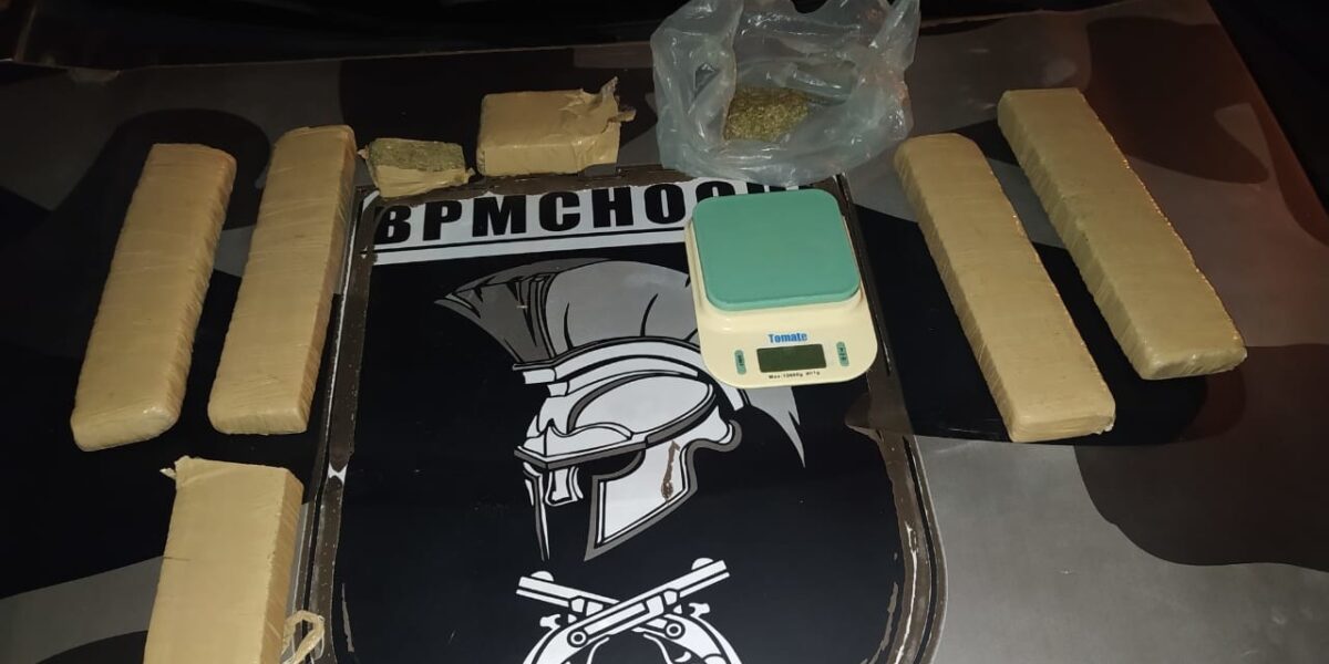 BPM CHOQUE apreende 10kg de maconha em Aparecida de Goiânia