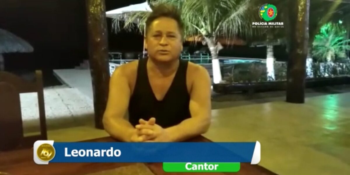 Cantor sertanejo, Leonardo, parabeniza a PMGO que completará 162 anos de criação