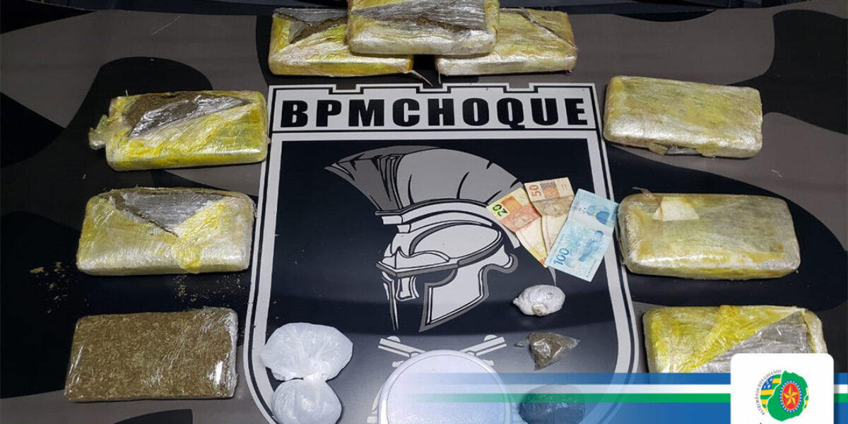 CHOQUE apreende droga avaliada em 40 mil no setor Três Marias