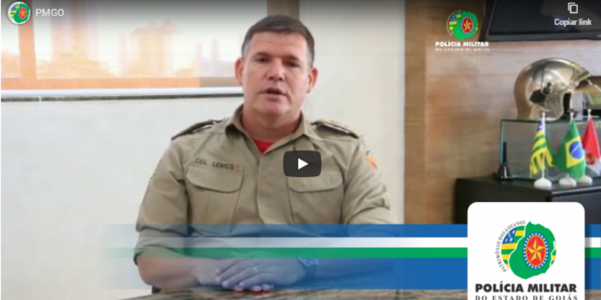 Comandante do Corpo de Bombeiros Militar de Goiás parabeniza a PMGO