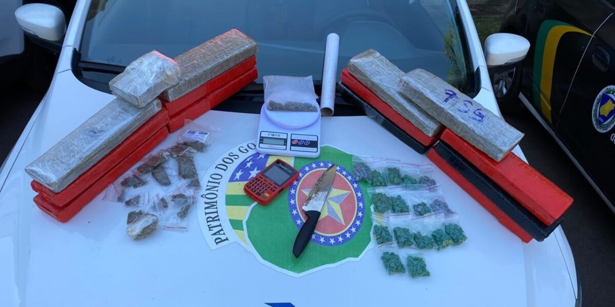 Homem é preso com aproximadamente 50 mil reais em drogas no setor Sudoeste