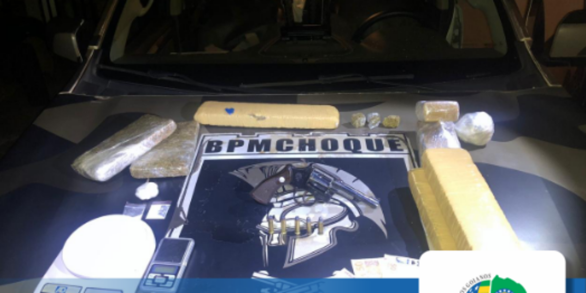 PM prende traficante no Bairro Cardoso 2 em Aparecida de Goiânia.