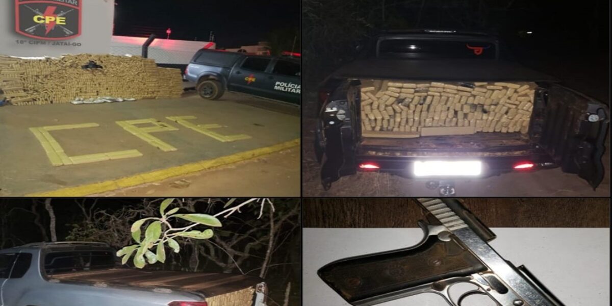 PMGO, através da CPE, apreende 1.400kg de maconha e 7kg de Skank