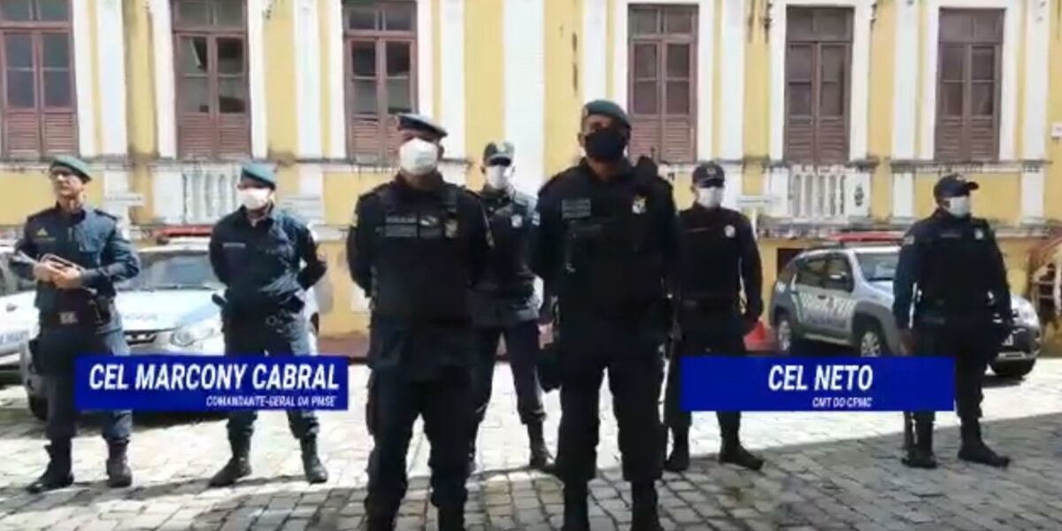 Comandante Geral da Polícia Militar de Sergipe, Coronel PM/SE Marcony Cabral Santos, presta homenagem aoTenente Coronel da PM/GO Hrillner e a todos os militares vítimas da COVID-19