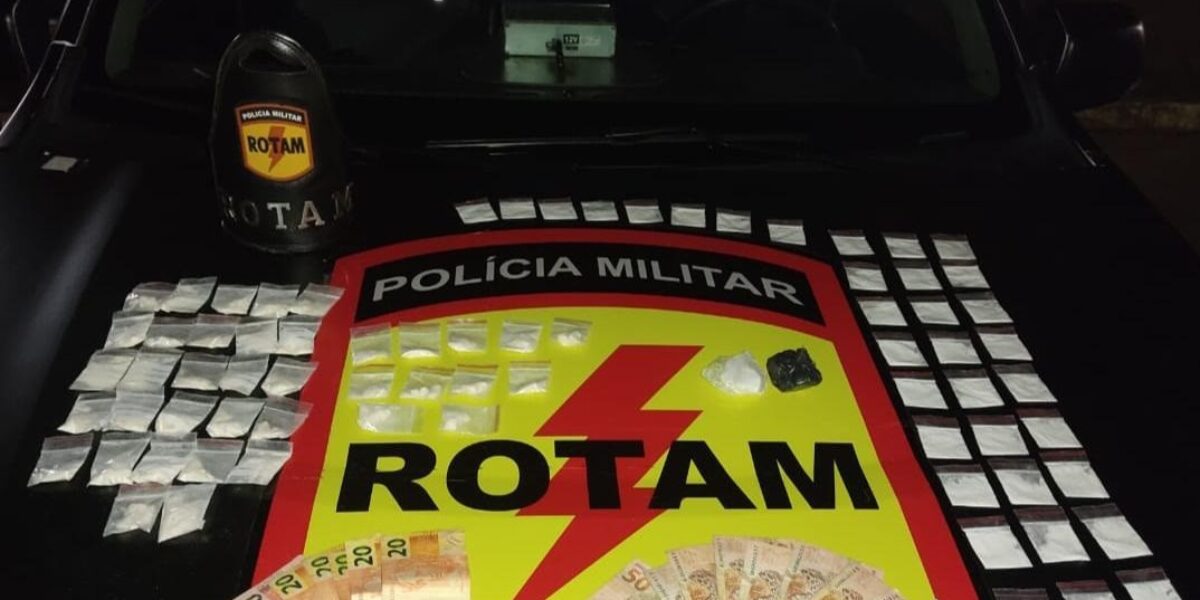 Durante Abordagem de Rotina ROTAM Prende Traficante de Drogas no Setor Nova Esperança