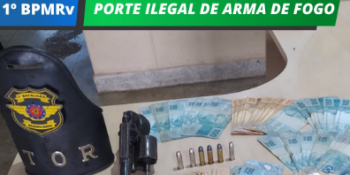 PMGO realiza flagrante por porte ilegal de arma de fogo