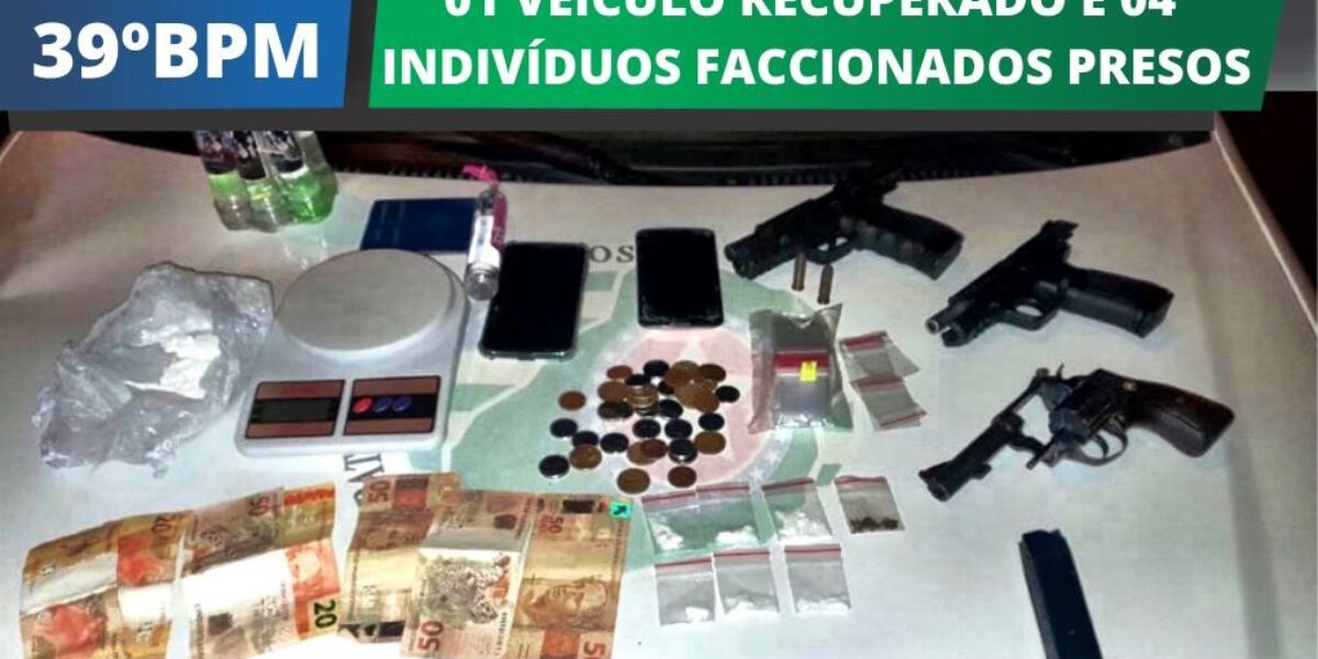 2° CRPM/39° BPM – Ação Policial em Aparecida de Goiânia Apreende Armas, Drogas e Veículo Roubado