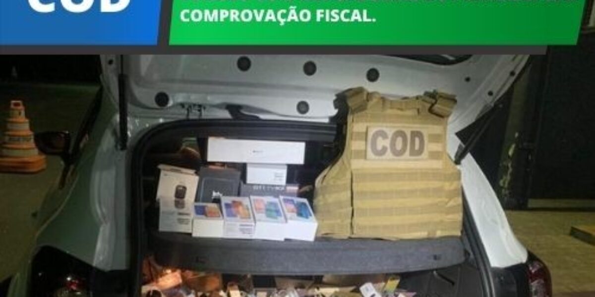 COD Apreende Veículo com Mercadorias do Paraguai Sem Comprovação Fiscal