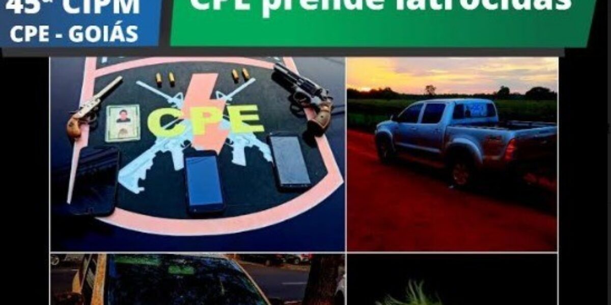 CPE (45ª CIPM – 04º CRPM) prende três suspeitos da autoria do crime de latrocínio poucas horas após o crime