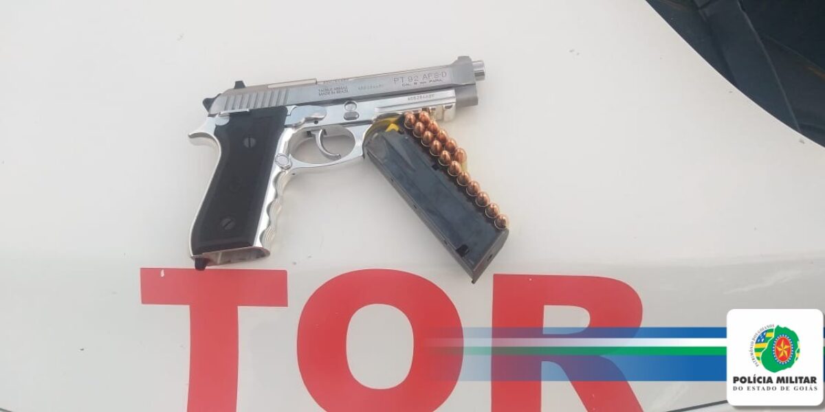 CPR/2° BPMRv apreende arma de fogo e munições, no município de Jussara – GO