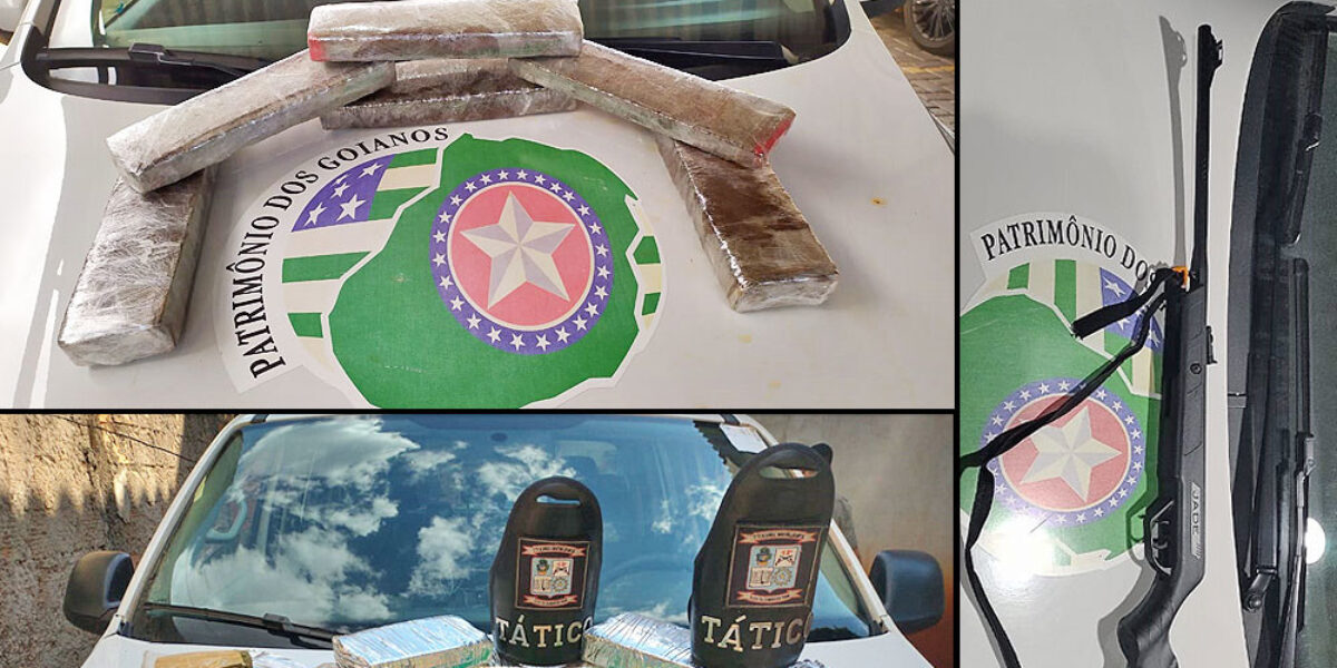 Em dois dias, policiais do 13º BPM/CPC prendem três pessoas por tráfico de drogas e uma por posse ilegal de arma de fogo, na região noroeste de Goiânia-GO