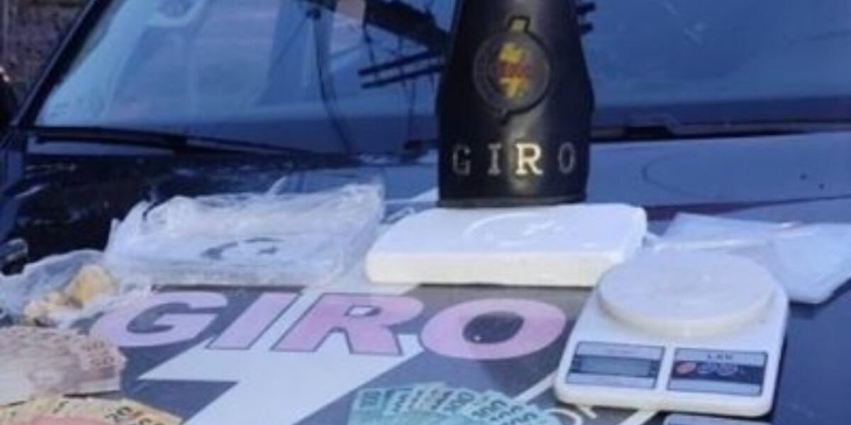 GIRO aborda e prende traficante de drogas em flagrante, em Senador Canedo
