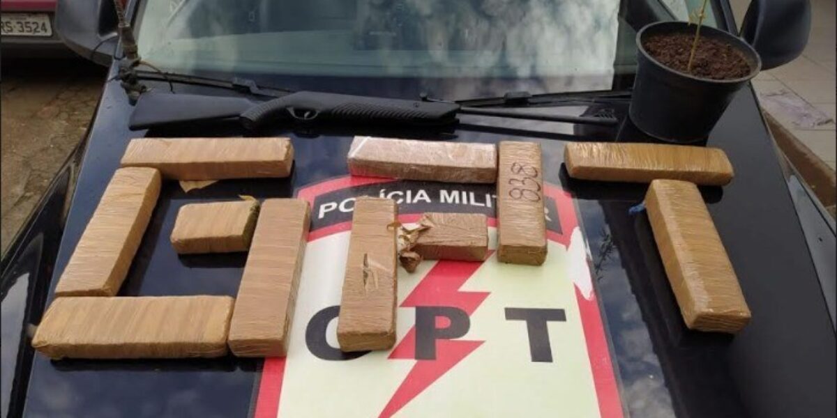 PMGO Apreende 12 Tabletes de Maconha em Minaçu-GO