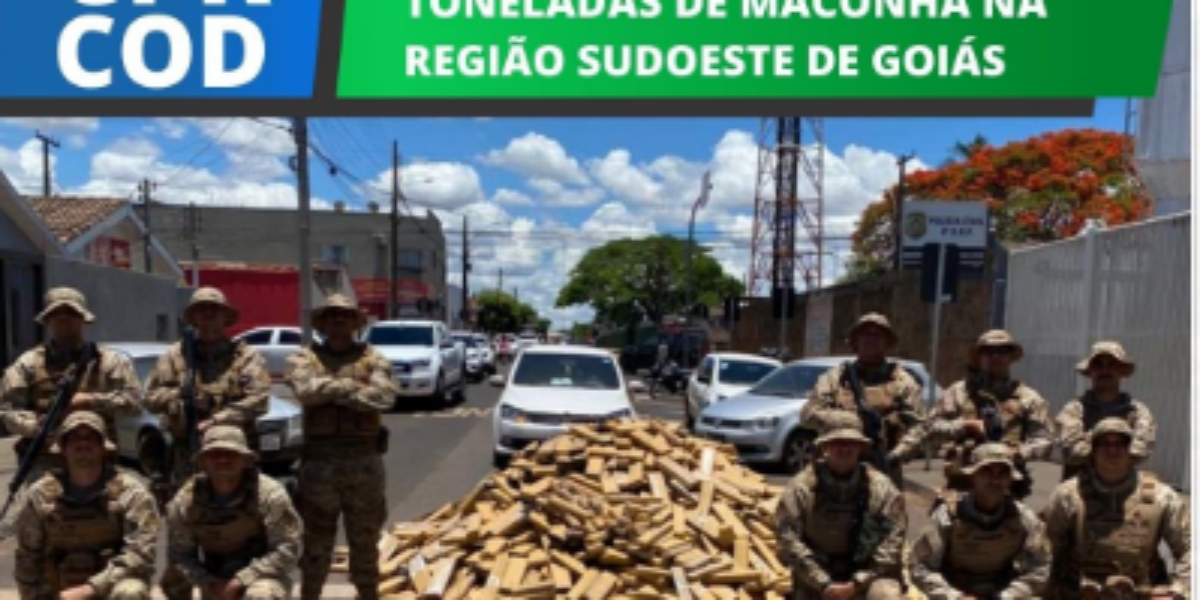 PMGO apreende 3 toneladas de drogas na região Sudoeste de Goiás