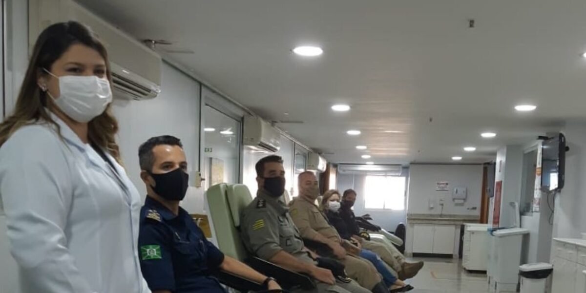 Polícia Militar de Goiás e Forças de Segurança Participam da Campanha de Doação de Sangue