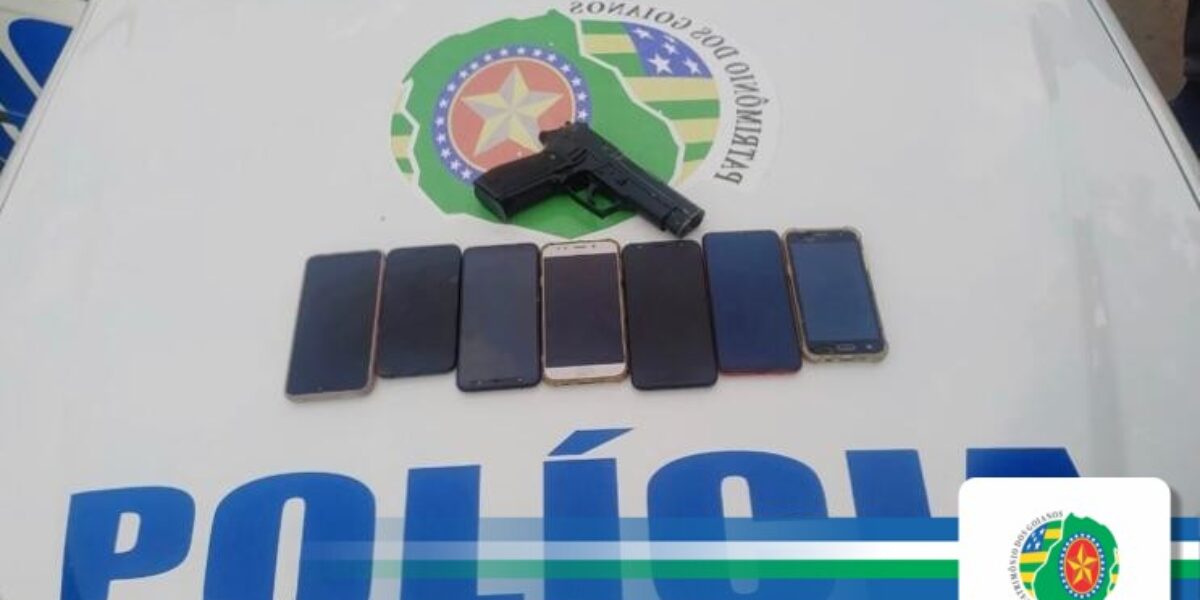 Policiais Militares de Senador Canedo prendem em flagrante quatro indivíduos logo após efetuarem roubo a Posto de Saúde